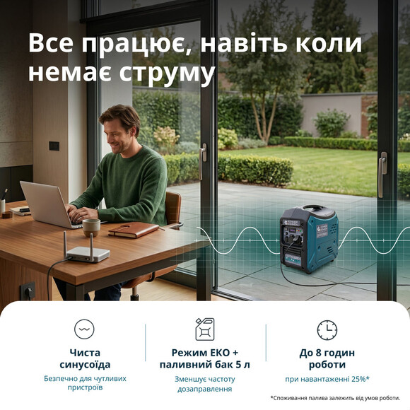 Інверторний двопаливний генератор Konner&Sohnen KS 3000iG S Фото 13