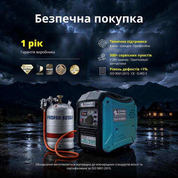 Инверторный газовый генератор Konner&Sohnen KS 2000iG S изображение 11