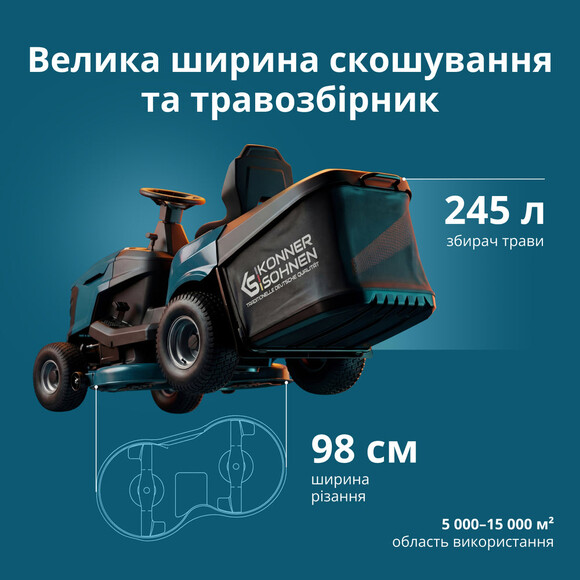 Садовий трактор Konner&Sohnen KS 98TMG-H Фото 11