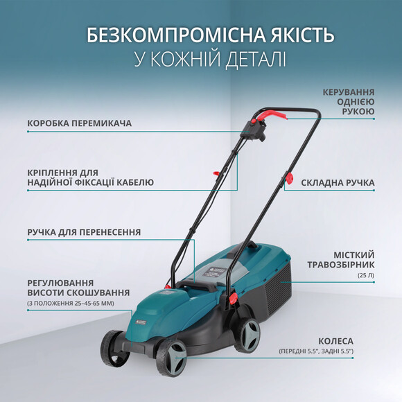 Електрична газонокосарка Konner&Sohnen KS 32LM Фото 2