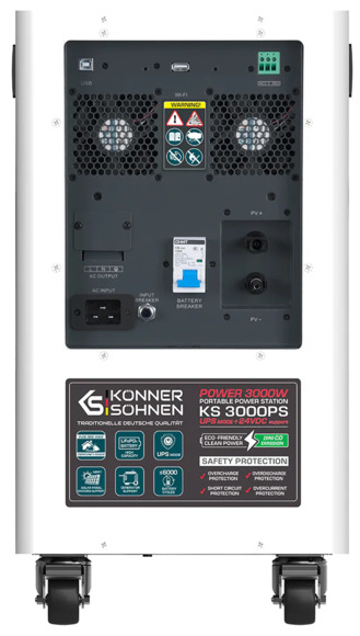 Зарядная станция Konner&Sohnen KS 3000PS-NEW (3200 Вт·ч / 3000 Вт) изображение 6