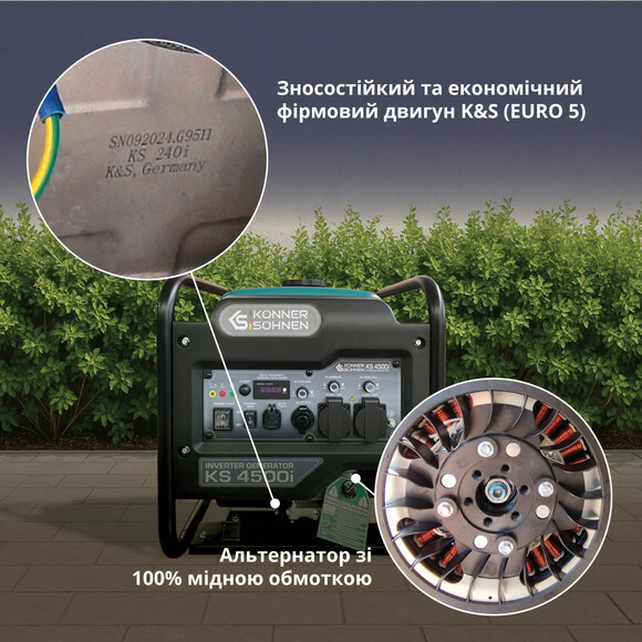 Инверторный генератор Konner&Sohnen KS 4500i изображение 12