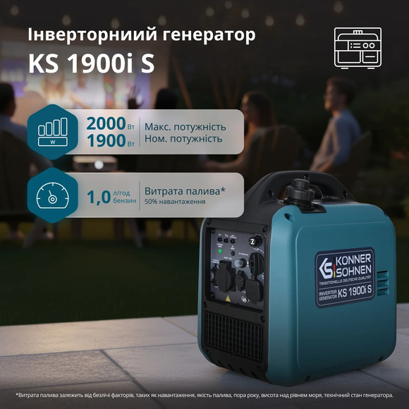Інверторний генератор Konner&Sohnen KS 1900i S Фото 10