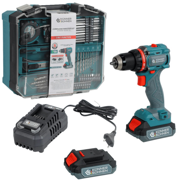 Аккумуляторный шуруповерт Konner&Sohnen KS ID20V-60 KIT 74 изображение 5