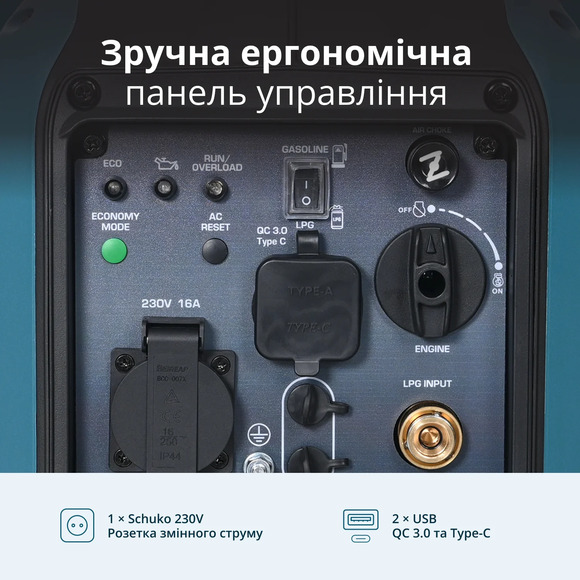 Двухтопливный инверторный генератор Konner&Sohnen KS 1900iG S изображение 9