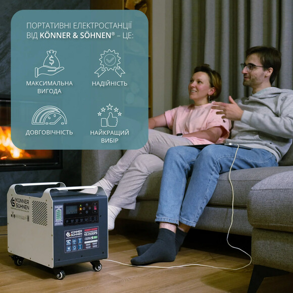 Зарядная станция Konner&Sohnen KS 2500PS (2560 Вт·ч / 2500 Вт) изображение 13