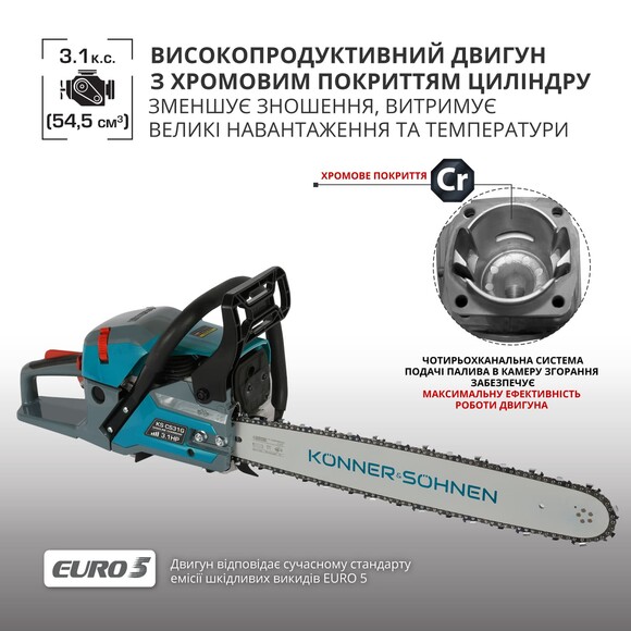 Бензопила Konner&Sohnen KS CS31G-20 Фото 11