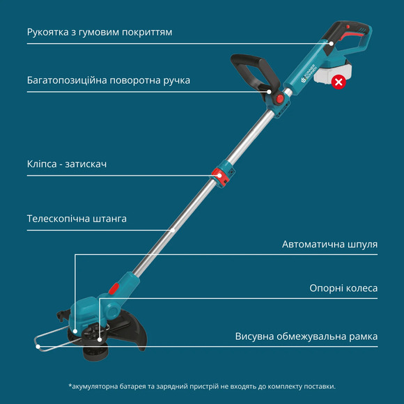 Акумуляторний тример Konner&Sohnen KS CST-20V (без АКБ та ЗП) Фото 4