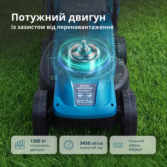Электрическая газонокосилка Konner&Sohnen KS 32LM12 изображение 9