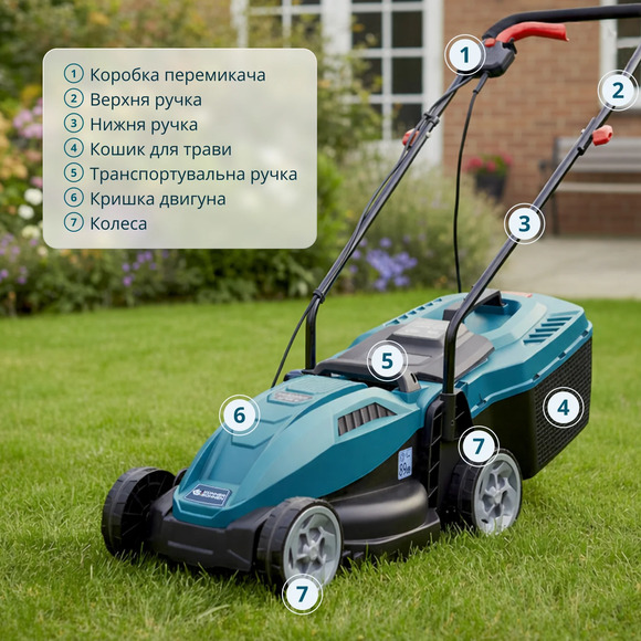 Электрическая газонокосилка Konner&Sohnen KS 32LM12-BL изображение 13