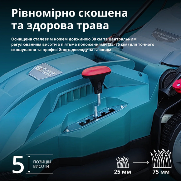 Электрическая газонокосилка Konner&Sohnen KS 38LM16 изображение 6
