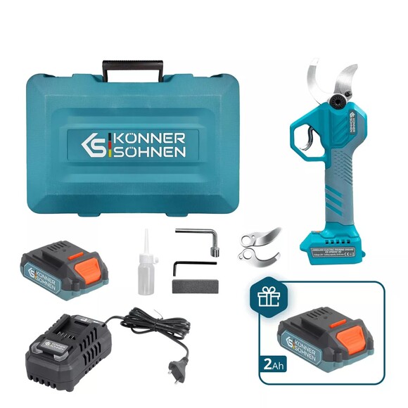Аккумуляторный секатор Konner&Sohnen KS CPS20V-40 CASE PLUS изображение 10