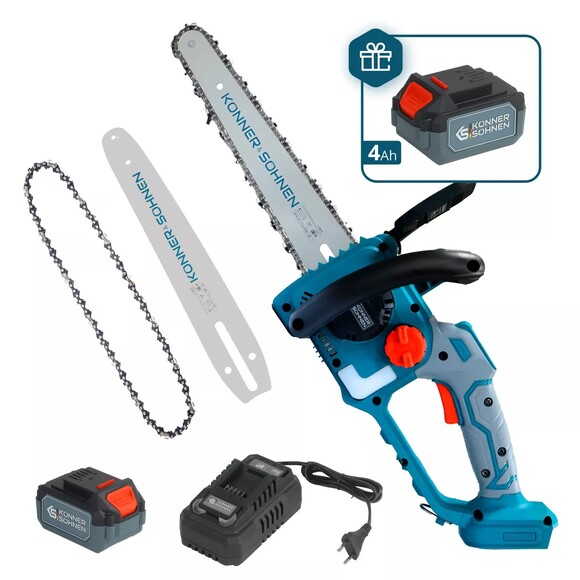 Акумуляторна ланцюгова пилка Konner&Sohnen KS MCS20V-12 SET PLUS Фото 9