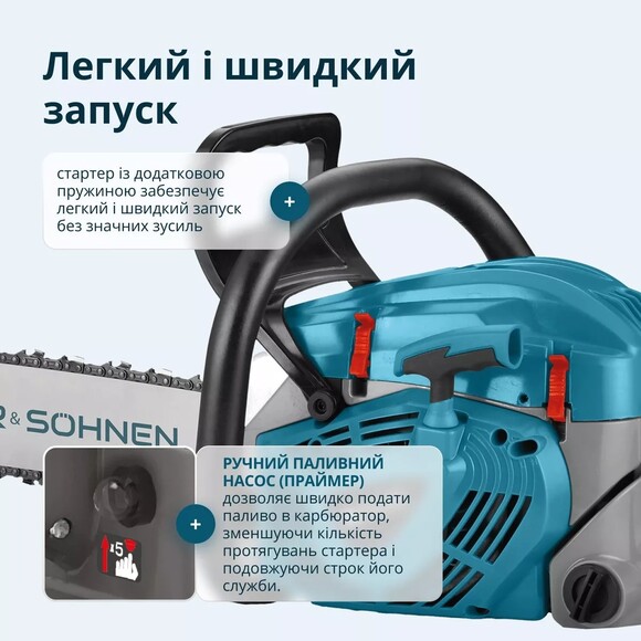 Бензопила Konner&Sohnen KS CS40G-20 изображение 9