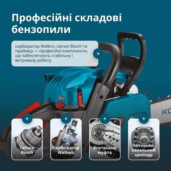 Бензопила Konner&Sohnen KS CS40G-20 изображение 7