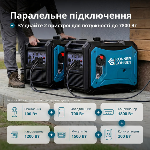 Инверторный генератор Konner&Sohnen KS 4000iE S изображение 12