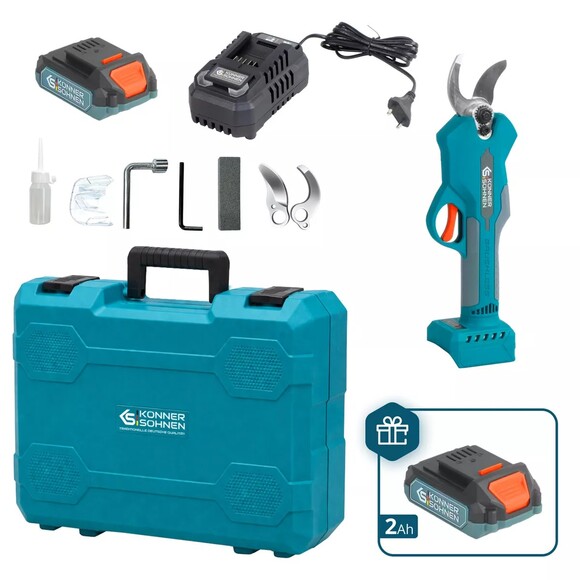 Аккумуляторный секатор Konner&Sohnen KS CPS20V-32 CASE PLUS изображение 9
