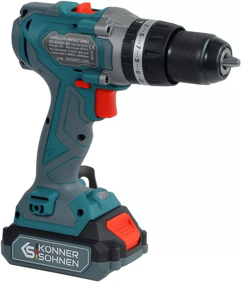 Набор аккумуляторных инструментов Konner&Sohnen KS IDISD 20V SET 2 PLUS изображение 2